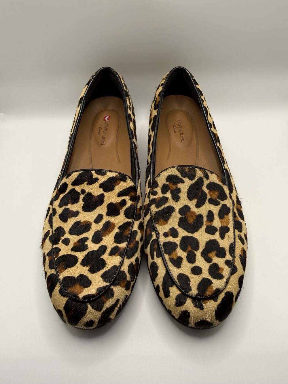 Women's Clark’s Leopard Print Calf Hair Loafers